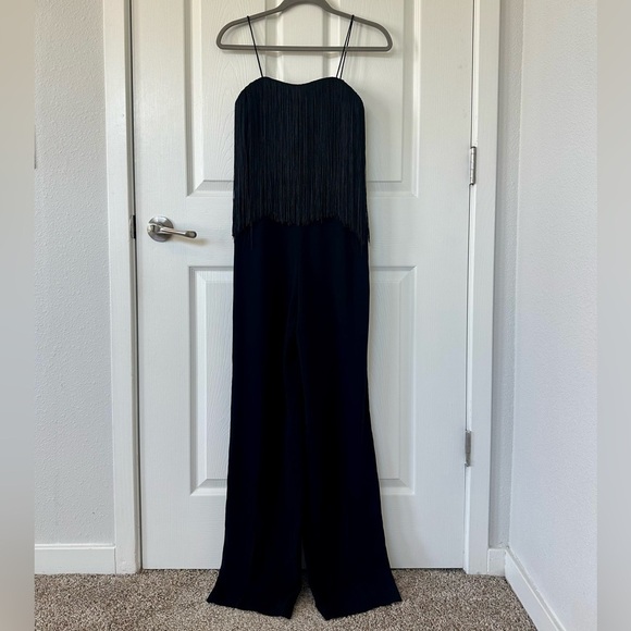 NEW Club Monaco Black Fringe Jumpsuit NWT - Picture 6 of 10
